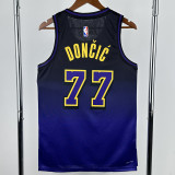 2024-25 Lakers DONCIC #77 Royal blue City Edition Top Quality Hot Pressing NBA Jersey