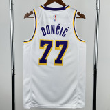 2022-23 Lakers DONCIC #77 White Top Quality Hot Pressing NBA Jersey(圆领)