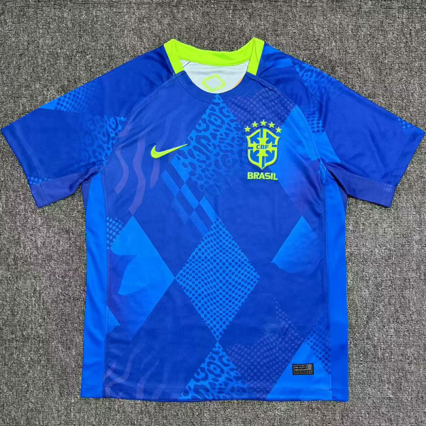 2025-26 Brazil Away Fans Soccer Jersey (带星)