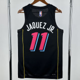 2021-22 HEAT JAQUEZ JR. #11 Black City Edition Top Quality Hot Pressing NBA Jersey (圆领）