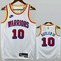 2024-25 WARRIORS BUTLERIII #10 White Retro Top Quality Hot Pressing NBA Jersey