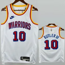 2024-25 WARRIORS BUTLERIII #10 White Retro Top Quality Hot Pressing NBA Jersey