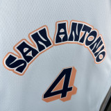 2024-25 SA Spurs FOX #4 Light blue City Edition Top Quality Hot Pressing NBA Jersey (圆领）