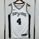 2022-23 SA Spurs FOX #4 White Top Quality Hot Pressing NBA Jersey