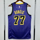 2020-21 Lakers DONCIC #77 Purple Top Quality Hot Pressing NBA Jersey(圆领)
