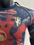 2025-26 Man Utd Red Black Player Version Training shirts (蛇纹)