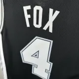 2022-23 SA Spurs FOX #4 Black Top Quality Hot Pressing NBA Jersey