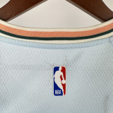 2024-25 SA Spurs FOX #4 Light blue City Edition Top Quality Hot Pressing NBA Jersey (圆领）