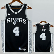 2022-23 SA Spurs FOX #4 Black Top Quality Hot Pressing NBA Jersey