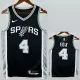 2022-23 SA Spurs FOX #4 Black Top Quality Hot Pressing NBA Jersey