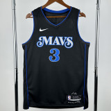 2023-24 Dallas Mavericks DAVIS #3 Black City Edition Top Quality Hot Pressing NBA Jersey(V领)