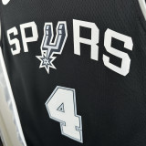 2022-23 SA Spurs FOX #4 Black Top Quality Hot Pressing NBA Jersey