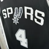 2022-23 SA Spurs FOX #4 Black Top Quality Hot Pressing NBA Jersey