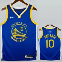2022-23 WARRIORS BUTLERIII #10 Blue Top Quality Hot Pressing NBA Jersey (V领)