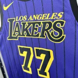 2020-21 Lakers DONCIC #77 Purple Top Quality Hot Pressing NBA Jersey(圆领)