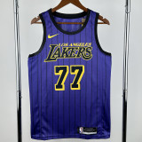 2020-21 Lakers DONCIC #77 Purple Top Quality Hot Pressing NBA Jersey(圆领)
