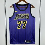 2020-21 Lakers DONCIC #77 Purple Top Quality Hot Pressing NBA Jersey(圆领)