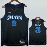 2023-24 Dallas Mavericks DAVIS #3 Black City Edition Top Quality Hot Pressing NBA Jersey(V领)