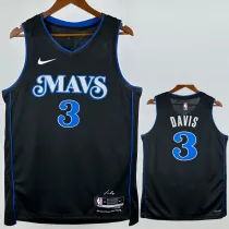 2023-24 Dallas Mavericks DAVIS #3 Black City Edition Top Quality Hot Pressing NBA Jersey(V领)