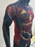 2025-26 Man Utd Red Black Player Version Training shirts (蛇纹)