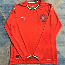 2025-26 Portugal Home Long Sleeve Soccer Jersey (长袖) *PM