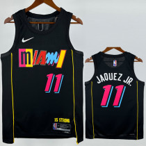 2021-22 HEAT JAQUEZ JR. #11 Black City Edition Top Quality Hot Pressing NBA Jersey (圆领）