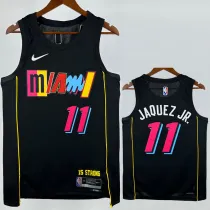 2021-22 HEAT JAQUEZ JR. #11 Black City Edition Top Quality Hot Pressing NBA Jersey (圆领）