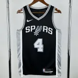 2022-23 SA Spurs FOX #4 Black Top Quality Hot Pressing NBA Jersey
