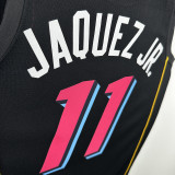 2021-22 HEAT JAQUEZ JR. #11 Black City Edition Top Quality Hot Pressing NBA Jersey (圆领）