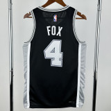 2022-23 SA Spurs FOX #4 Black Top Quality Hot Pressing NBA Jersey