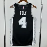 2022-23 SA Spurs FOX #4 Black Top Quality Hot Pressing NBA Jersey