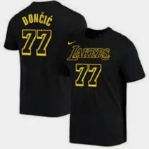 2024-25 Lakers DONCIC #77 Black High Quality Casual T-Shirt