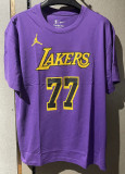 2024-25 Lakers DONCIC #77 Purple High Quality Casual T-Shirt