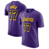 2024-25 Lakers DONCIC #77 Purple High Quality Casual T-Shirt