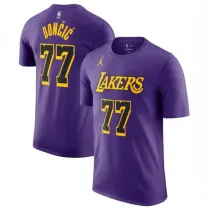 2024-25 Lakers DONCIC #77 Purple High Quality Casual T-Shirt