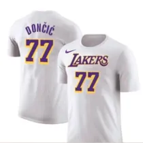 2024-25 Lakers DONCIC #77 White High Quality Casual T-Shirt