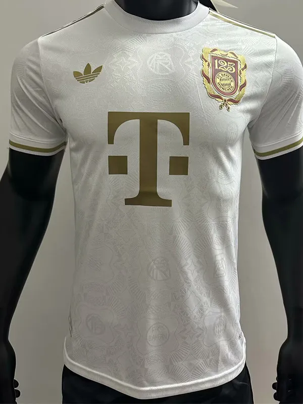 2024-25 Bayern White 125th Anniversary Player Version Soccer Jersey