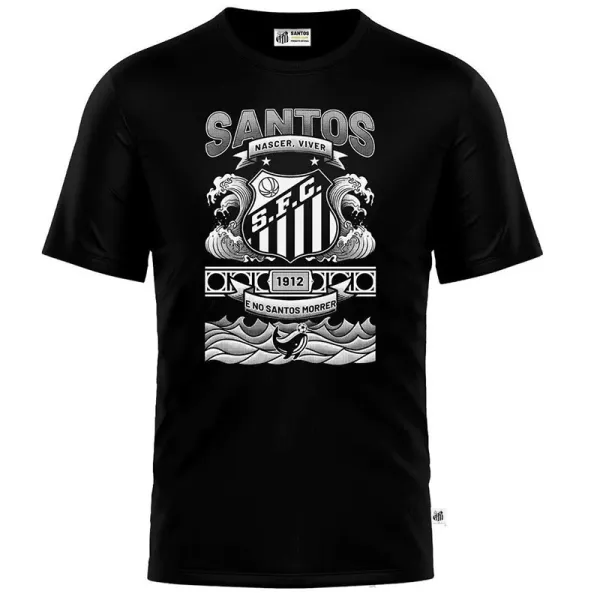 2025 Santos FC Black  Casual T-Shirt