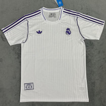 2025-26 RMA White Special Edition Fans Training Shirts (紫色标)