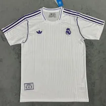 2025-26 RMA White Special Edition Fans Training Shirts *紫色标