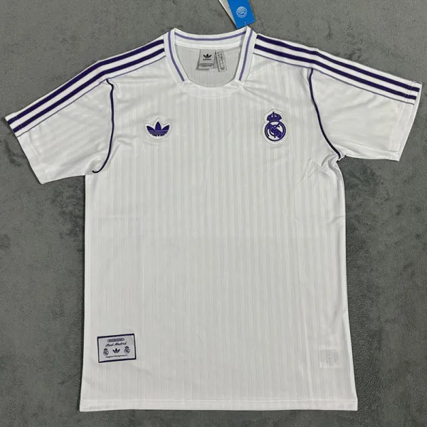 2025-26 RMA White Special Edition Fans Training Shirts (紫色标)