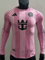 2025-26 Inter Miami Home Long Sleeve Player Version Soccer Jersey (长袖球员)