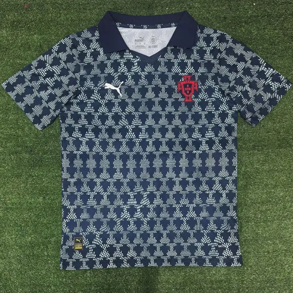 2025-26 Portugal Grey Black Training Shirts *PM