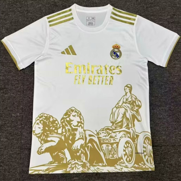 2025-26 RMA White Special Edition Fans Training Shirts (金双狮)
