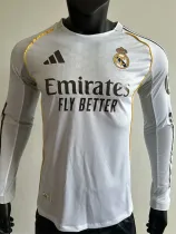 2025-26 RMA Home Long Sleeve Player Version Soccer Jersey (长袖球员)
