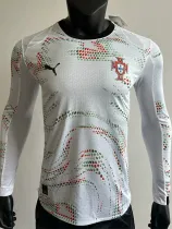 2025-26 Portugal Away Long Sleeve Player Version Soccer Jersey (长袖球员)*PM