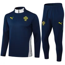 2024-25 Portugal Royal blue Half Pull Tracksuit (半拉链)