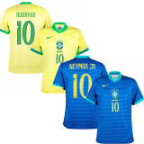2025-26 Brazil W Home Player Version Soccer Jersey #带星