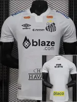 2024-25 Santos FC Home Player Version Soccer Jersey (Print  Sponsor)