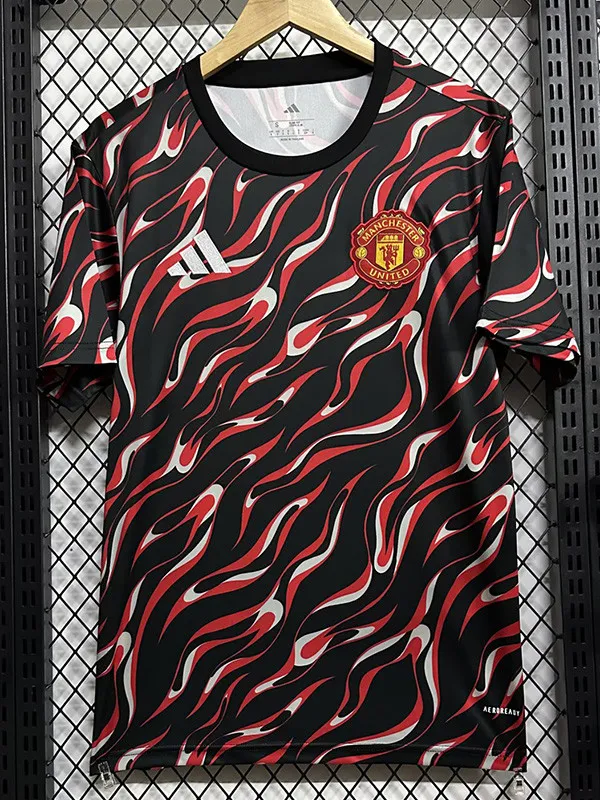2024-25 Man Utd Red Black Fans Training shirts